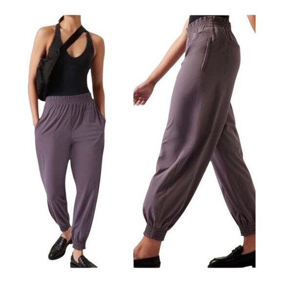 Athleta Savannah Jogger Pants Dusk Violet Featherweight Plus Size 20 NWOT - Picture 1 of 8